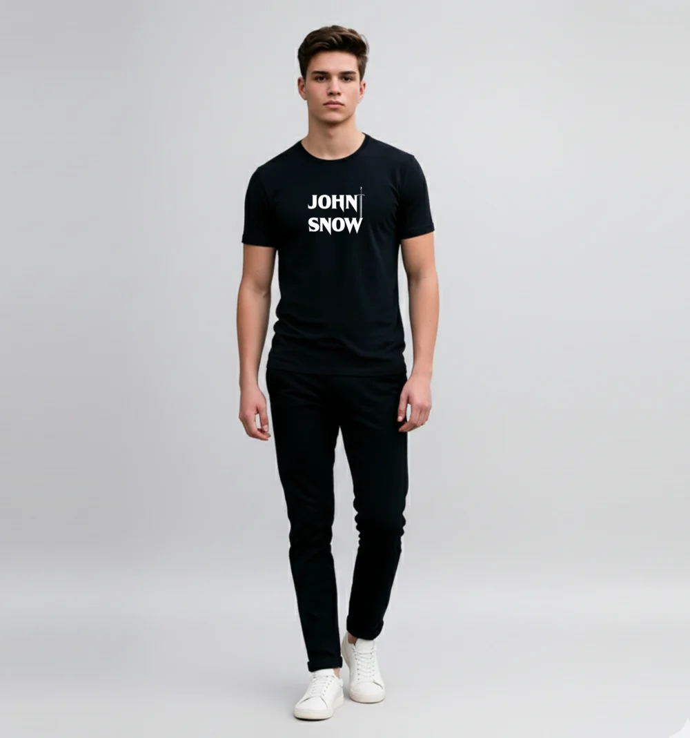 Solid Black John Snow Shirt
