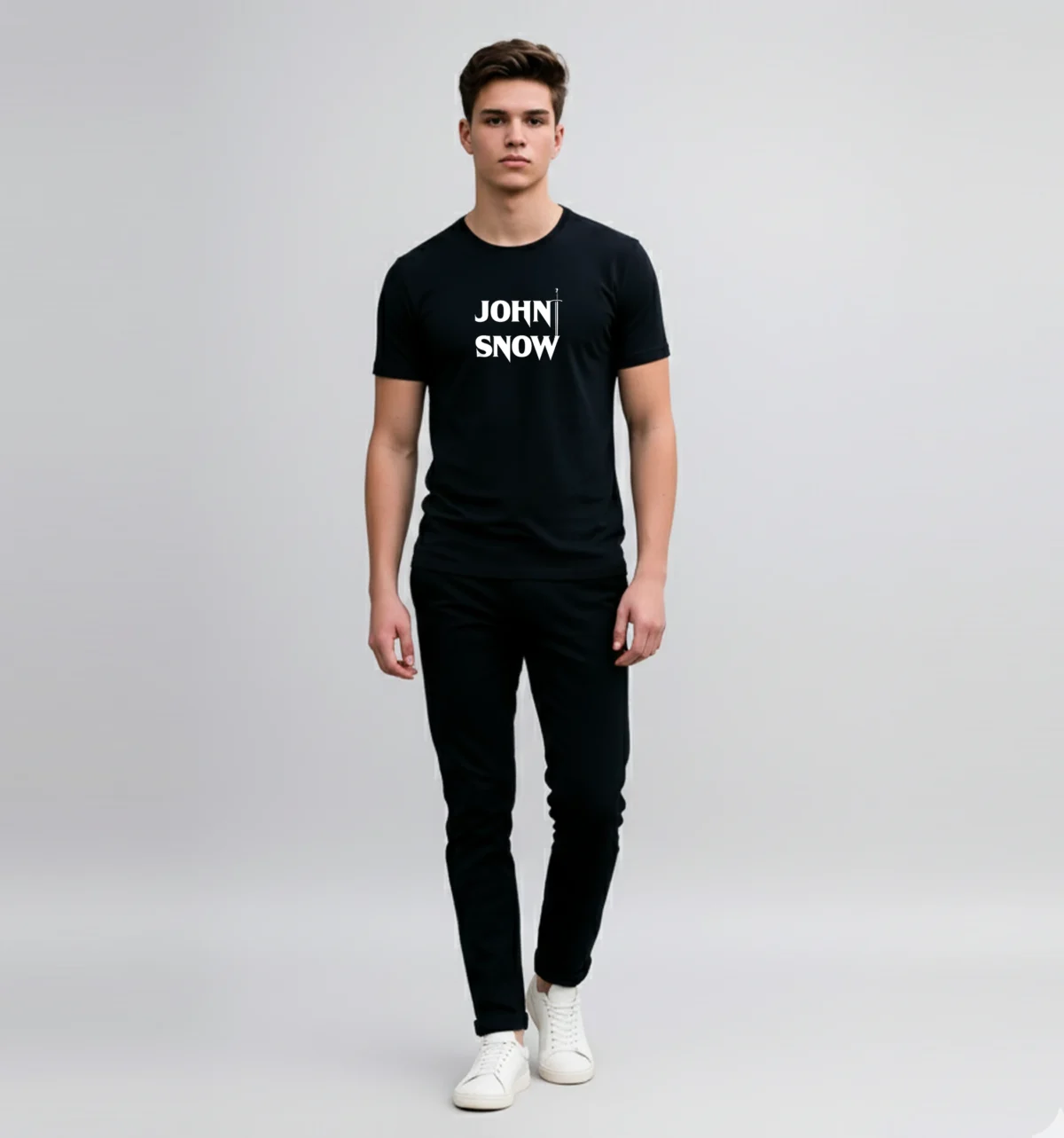 Solid Black John Snow Shirt