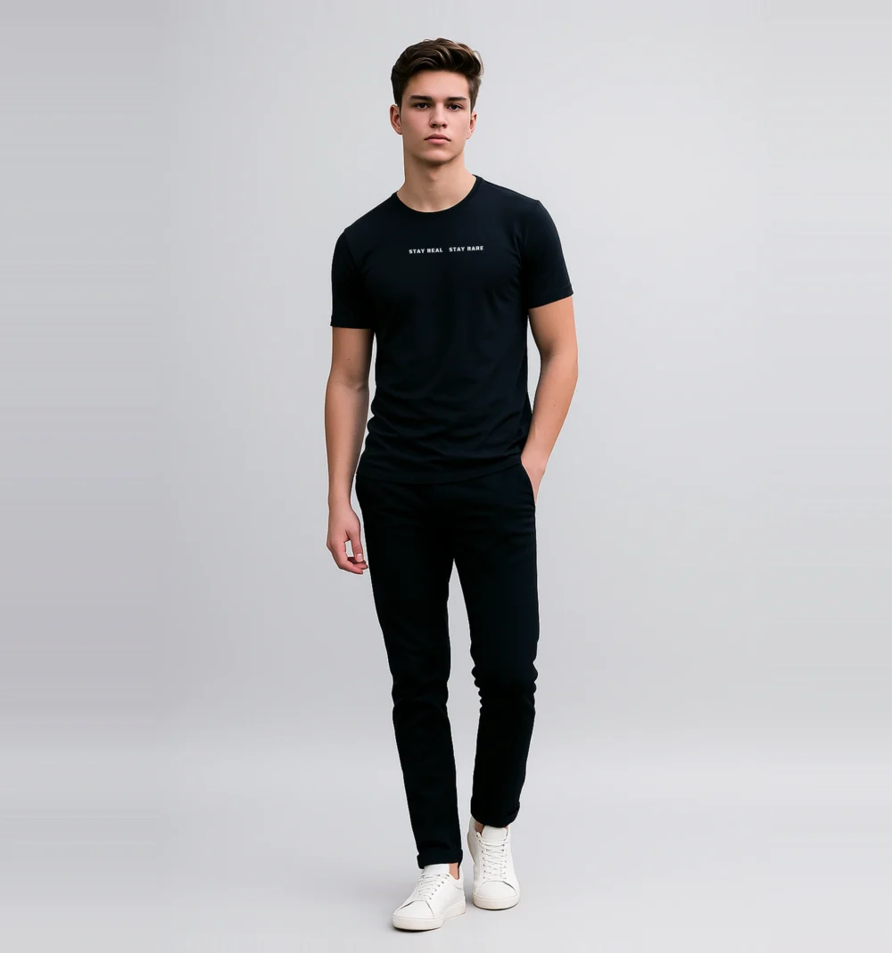 Round Neck Black T shirt