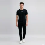 Round Neck Black T Shirt