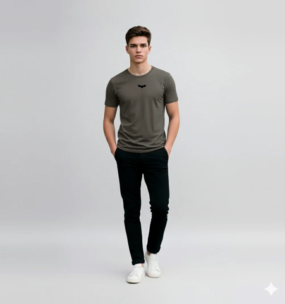 Round Neck Charcoal Grey T Shirt