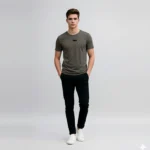 Round Neck Charcoal Grey T Shirt