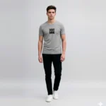 Round Neck Heather Grey T Shirt
