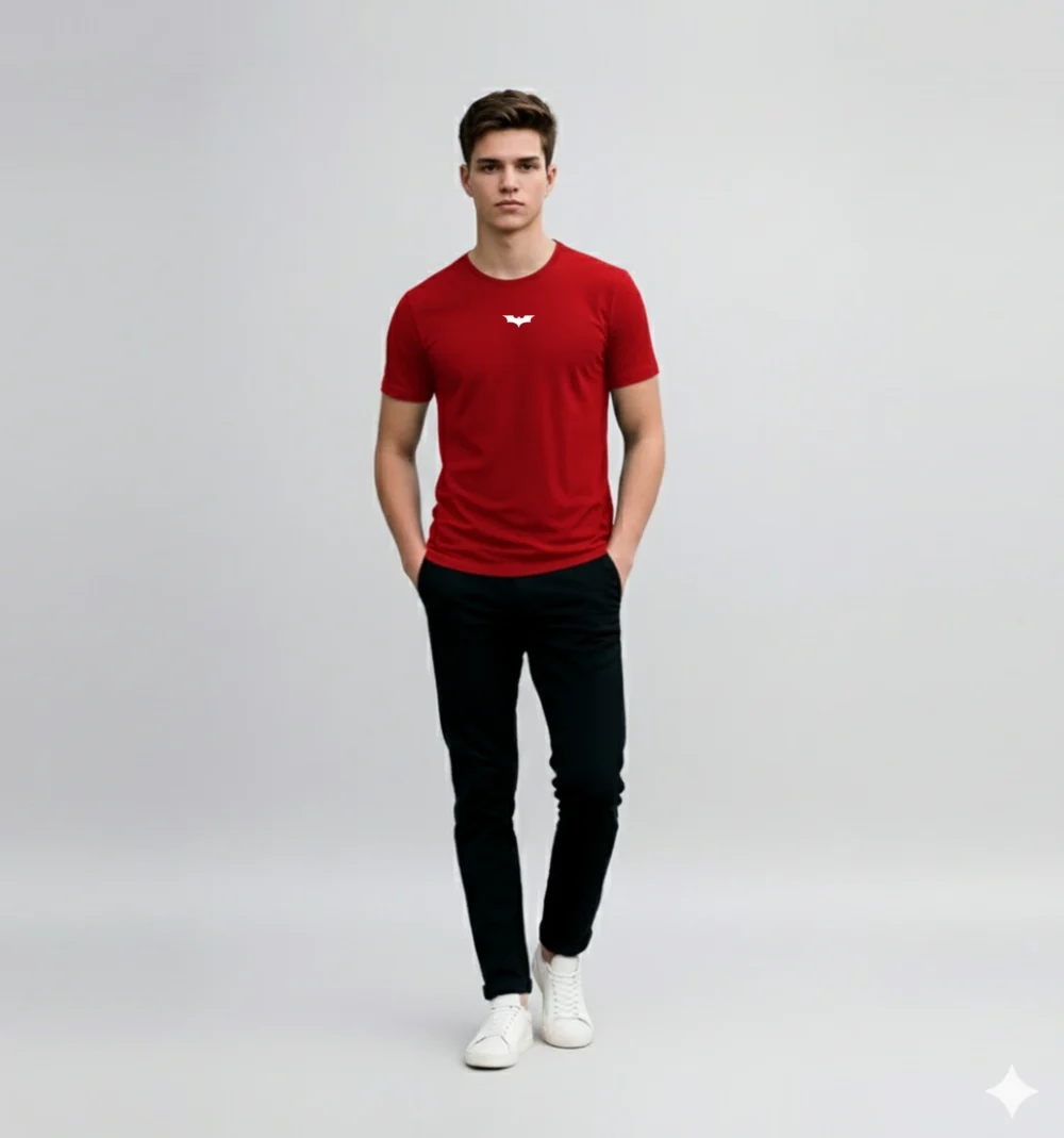 Round Neck Red T Shirt