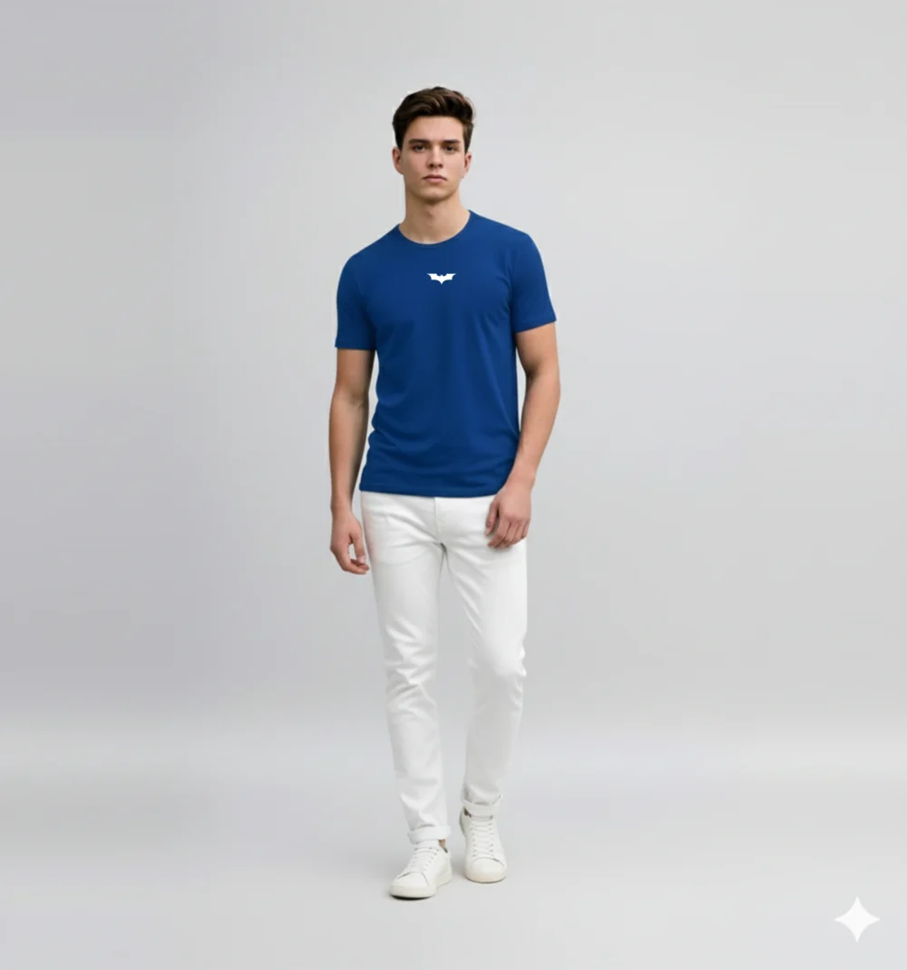 Round Neck Royal Blue T Shirt
