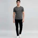 Round Neck Charcoal Grey T Shirt