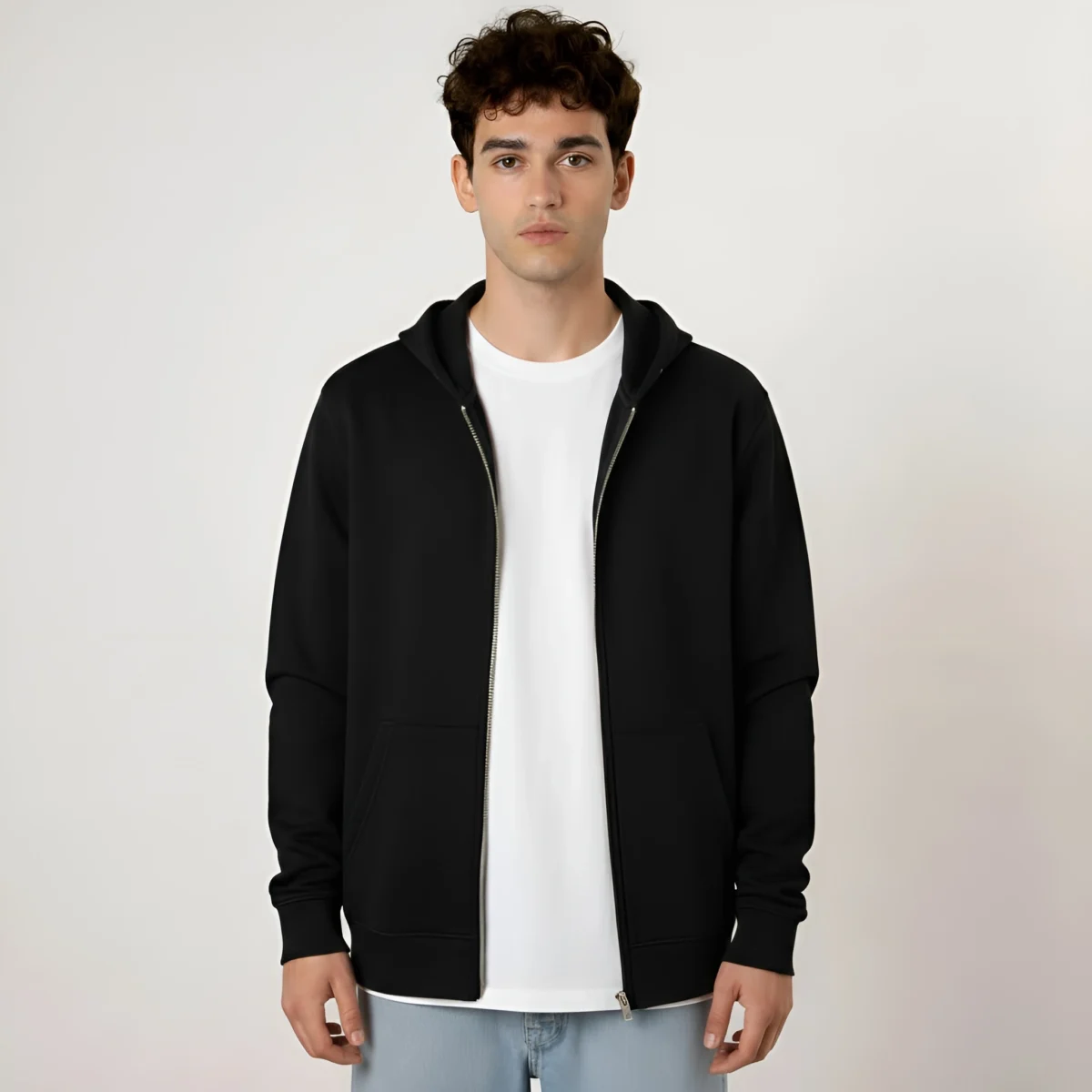 Zipper Hoodie - Black