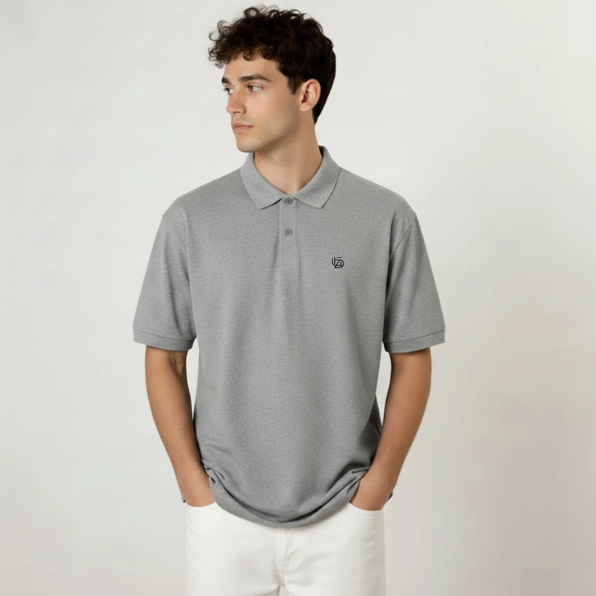 Heather Grey Polo